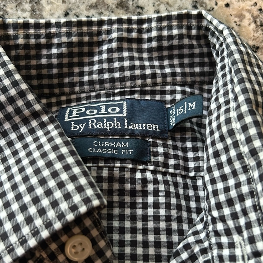 Polo by Ralph Lauren black/white check dress shirt